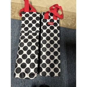 Thirty-One Insulated Wine‎ Bag Carrier Black Polka Dot Red Handles